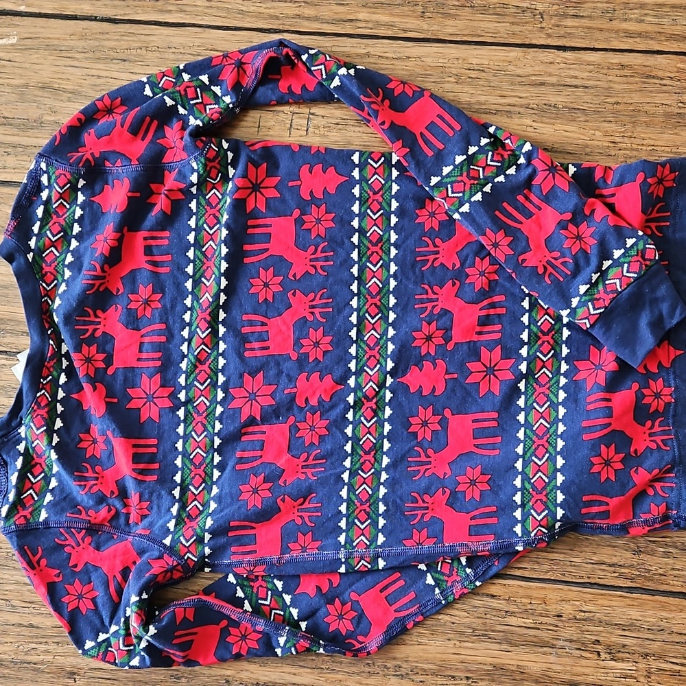 Hanna Andersson Red and Blue‎ Holiday Top Size 12 - Picture 4 of 4